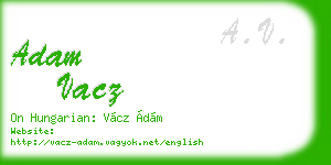 adam vacz business card